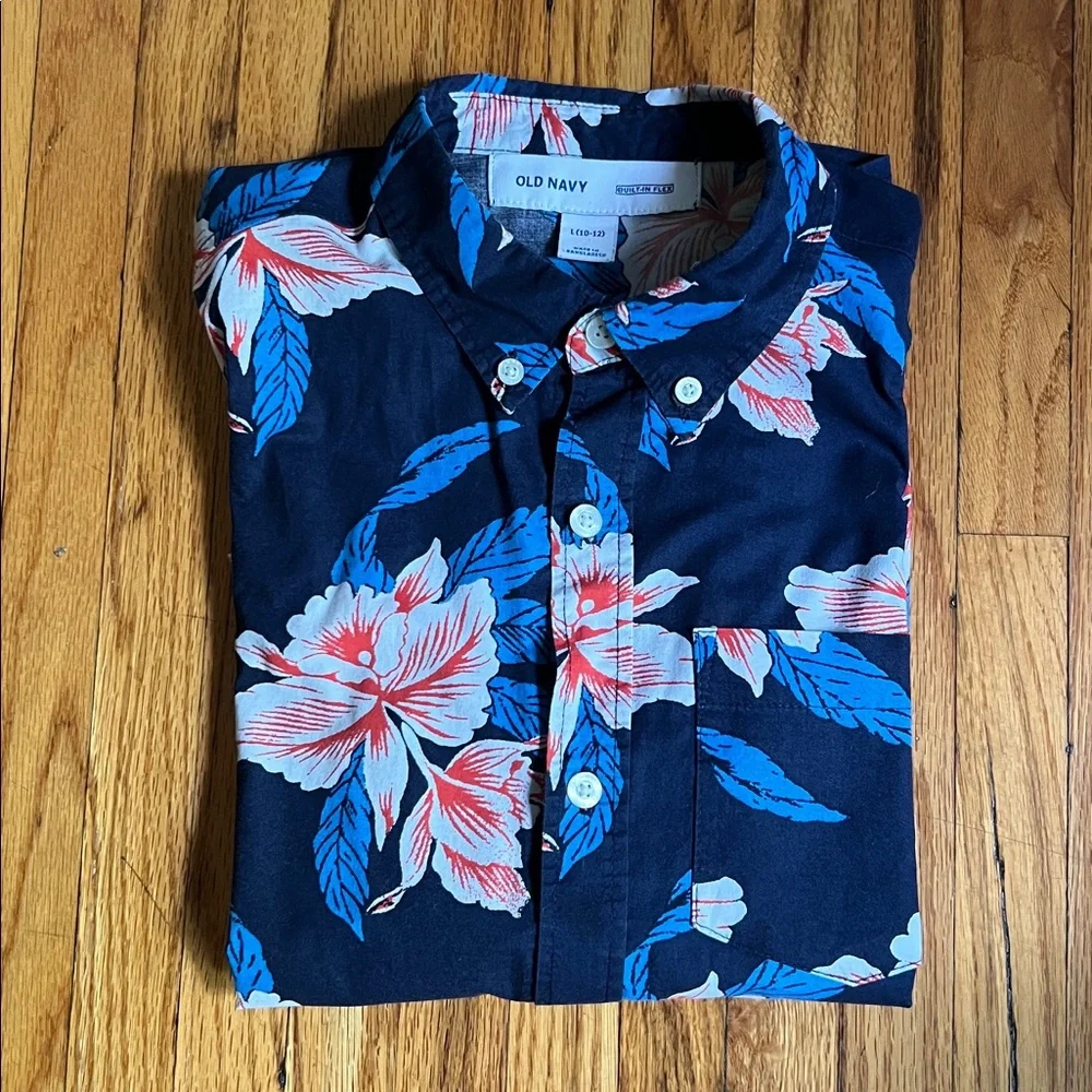 Old Navy Boys’ Floral Button Down